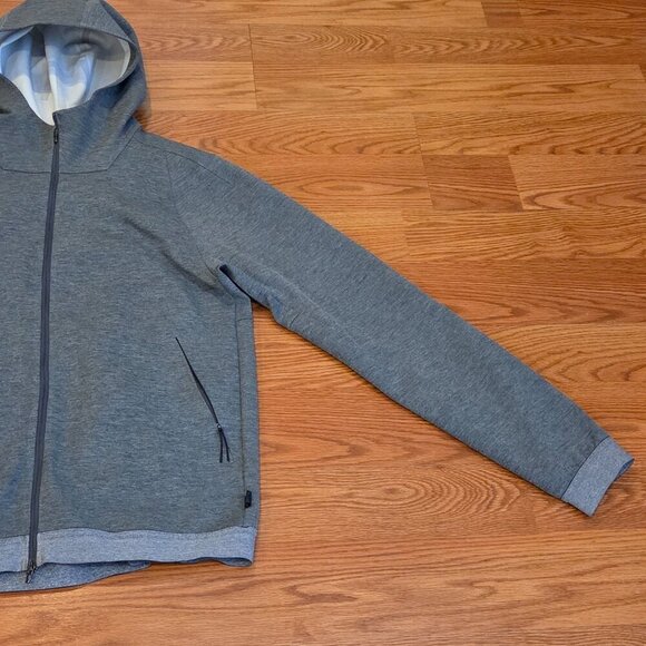 Lululemon Jacket Men's Medium Full Zip Active Hooded Gray Thermo Running Gym - Picture 6 of 15